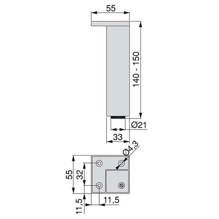 4 Pies para muebles Smartfeet