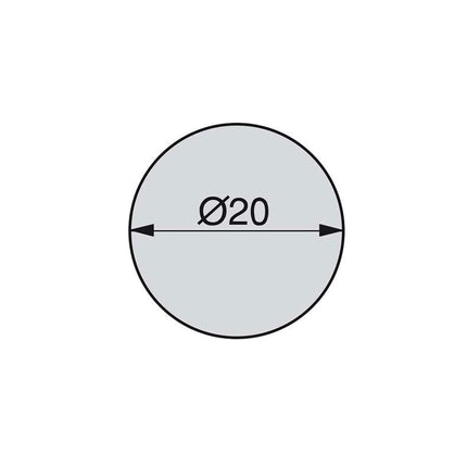 Emuca Lote de 900 tapas para tornillos, adhesivas, diámetro 20mm, Plástico, Blanco