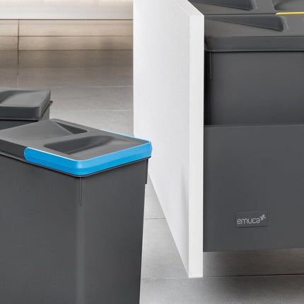 Kit de contenedores de reciclaje para cajón de cocina con base