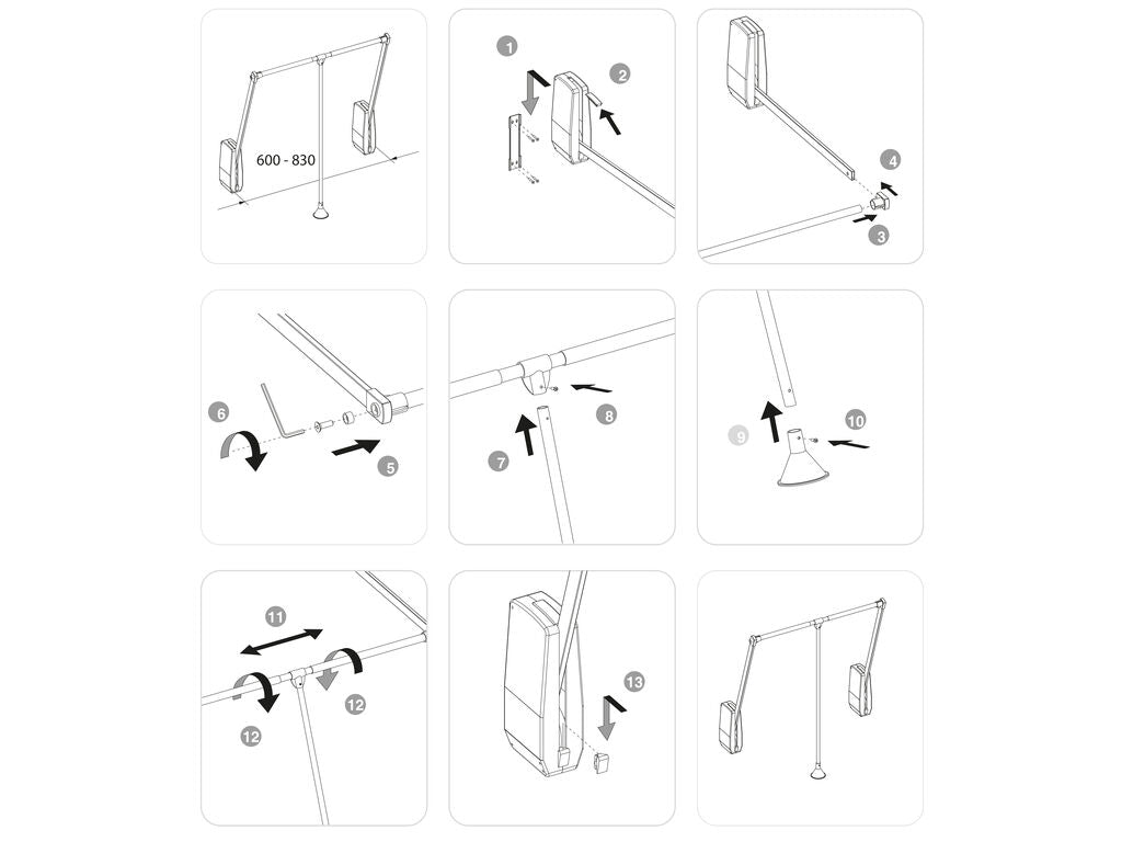 Hang folding wardrobe hanger, black/chrome/mocha, steel and plastic, 1 unit