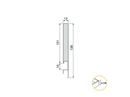 Concept outer drawer 30 kg height 105 mm, Anthracite grey/White, Steel, 1 kit 