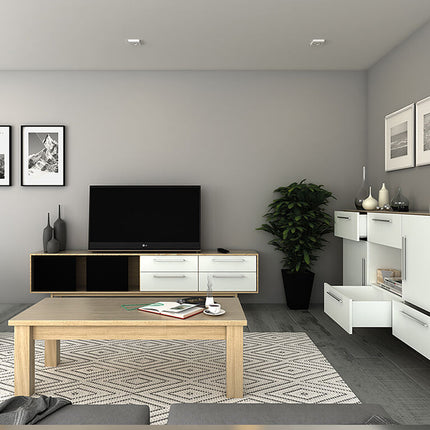 Cajón para muebles Concept 30 kg de altura 185 mm,  Gris antracita/Blanco, Acero