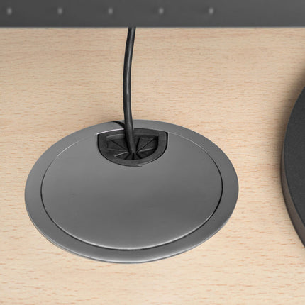 Tapa pasacables circular Circum, Ø 60, Cromado, Zamak.