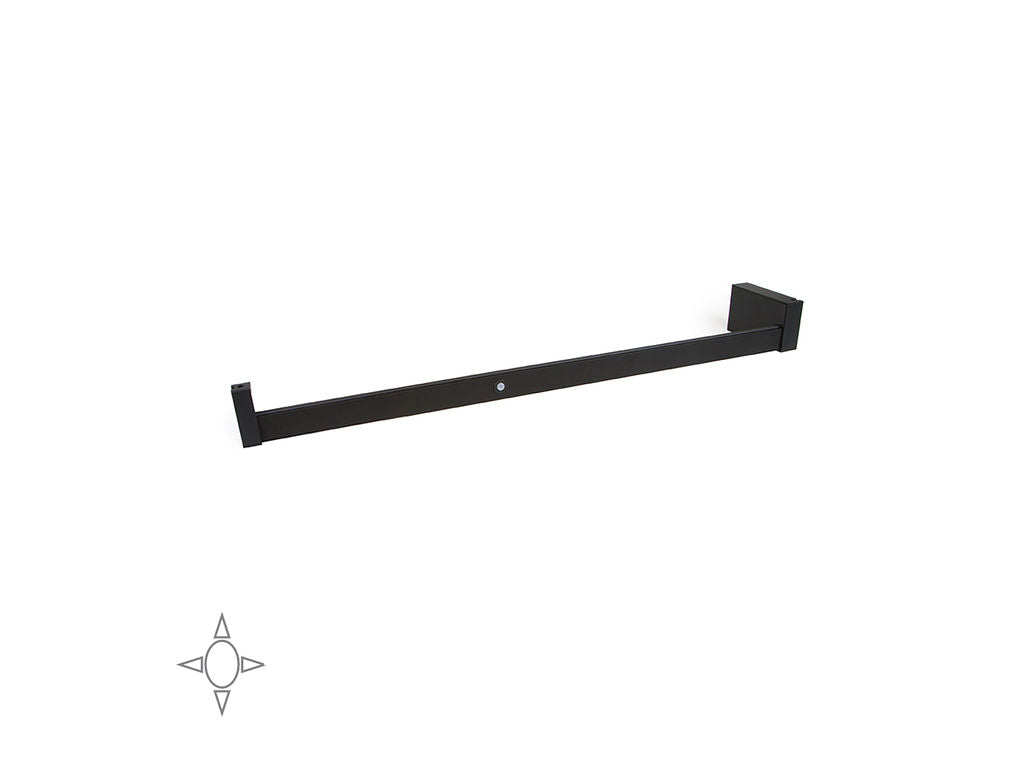 Castor LED closet rail with light, removable battery and motion sensor, painted mocha/anodized