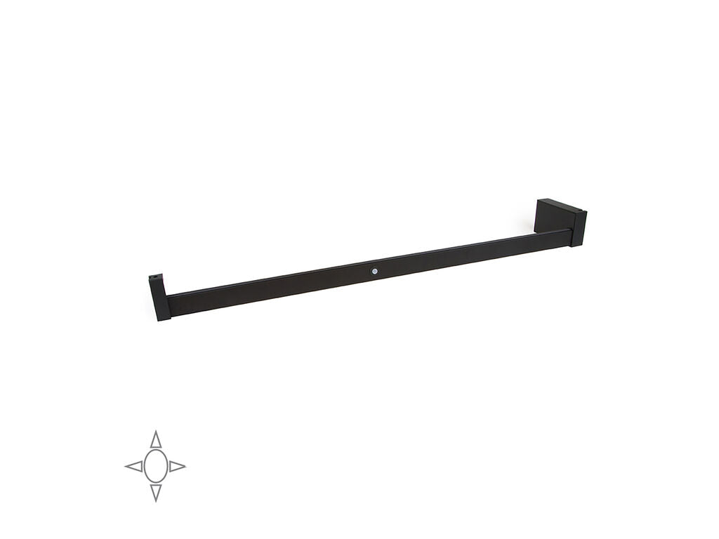 Castor LED closet rail with light, removable battery and motion sensor, painted mocha/anodized