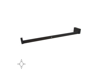 Castor LED closet rail with light, removable battery and motion sensor, painted mocha/anodized