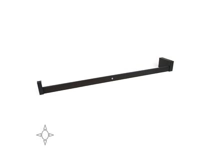 Castor LED closet rail with light, removable battery and motion sensor, painted mocha/anodized