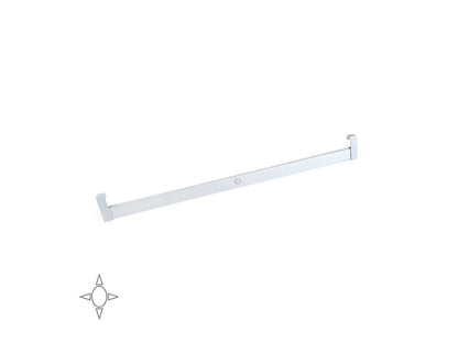 Emuca Polux LED light closet rail with motion sensor (12V DC), L1.008mm, Plastic and Aluminum, Metallic gray