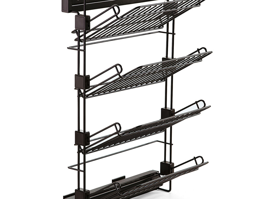 Removable side shoe rack, Mocha painted, Steel, 1 pc. 