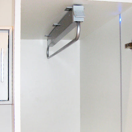 Emuca Removable hanger for deep wardrobe Self, L800mm, Steel and Plastic, Black painted