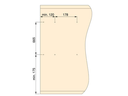 Emuca Moka removable mirror for the inside of the wardrobe, 440, Plastic and Aluminium, Moka painted