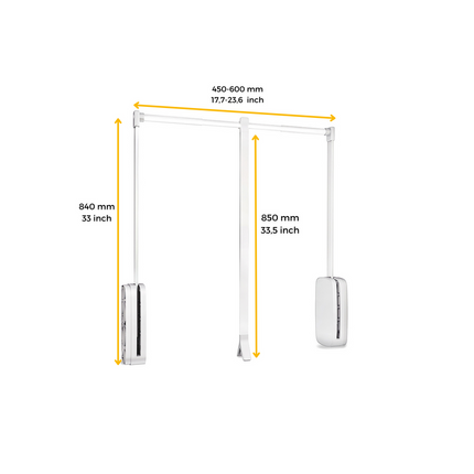 Emuca Sling folding wardrobe hanger, adjustable width