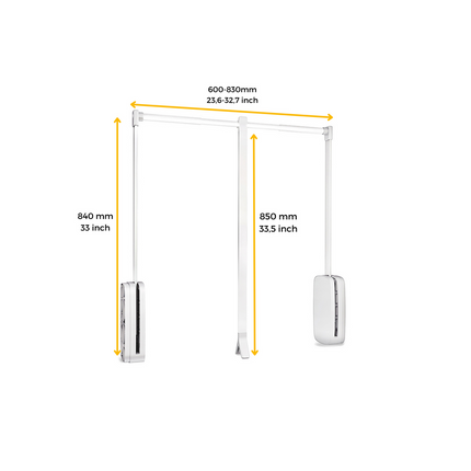 Emuca Sling folding wardrobe hanger, adjustable width