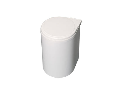 Emuca Recycling container for fixing to the furniture door, 1 removable 13-litre container, Plastic, White