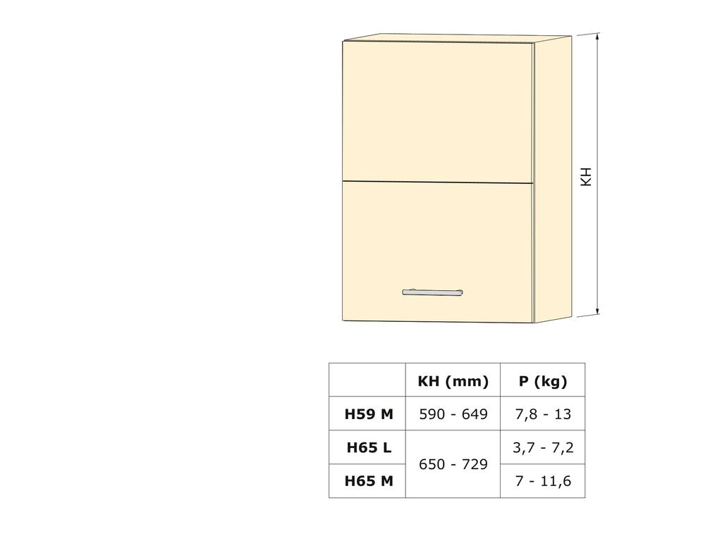 Juego de compases para puertas elevables Agile Flap, Acero y Plástico