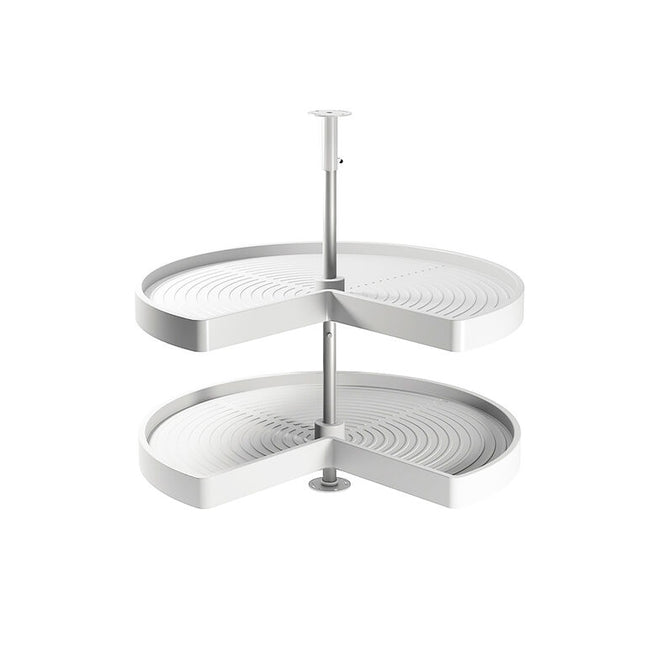 Emuca Shelvo 3/4 Rotating Tray Set, Plastic and Aluminum