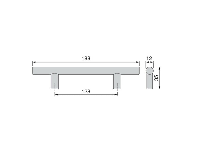 Emuca Lote de 10 tiradores para mueble Orlando, Acero, Níquel/Negro