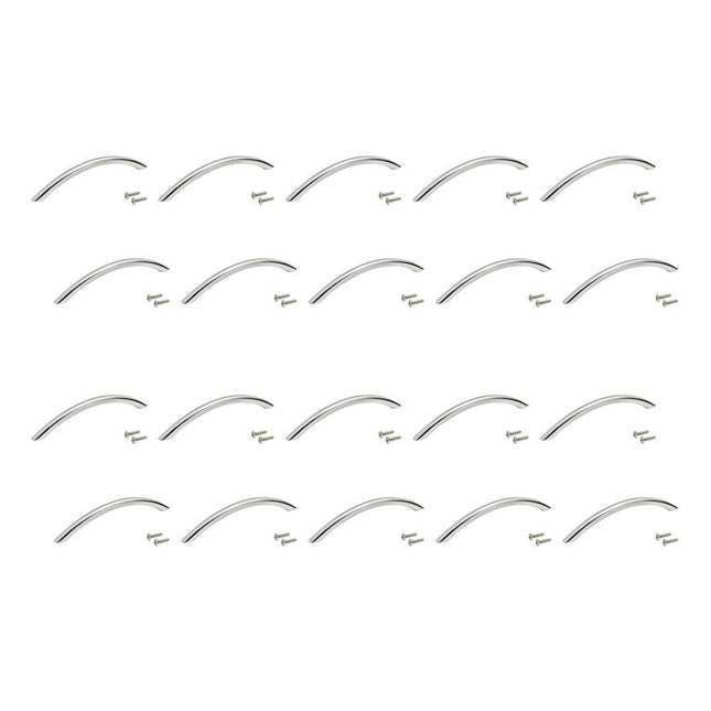 Emuca Set of 20 Porto furniture handles, Satin nickel