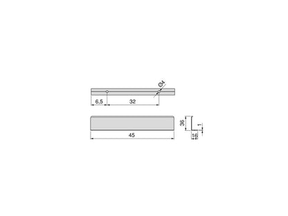 Emuca Lote de 10 tiradores para mueble Setubal, L104mm, intereje 64mm, Aluminio, Anodizado mate