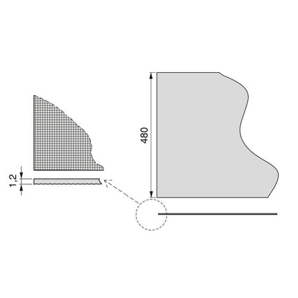 Emuca Esterilla antideslizante para cajones Longitud 2000x48cm