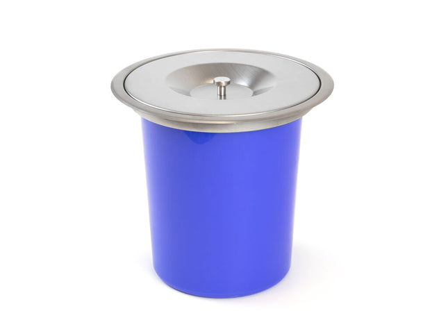 Emuca Cubo de basura empotrable para encimera de cocina Recycle, 1 vaso extraíble de 5/7 litros, Acero inoxidable y Plástico