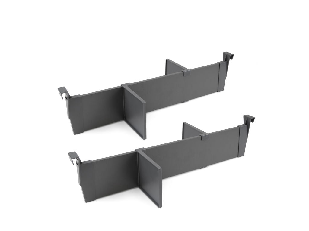 Emuca Kit of accessories for dividers inside Vertex-Concept drawers, width 600mm, Aluminium and Plastic, Anthracite grey