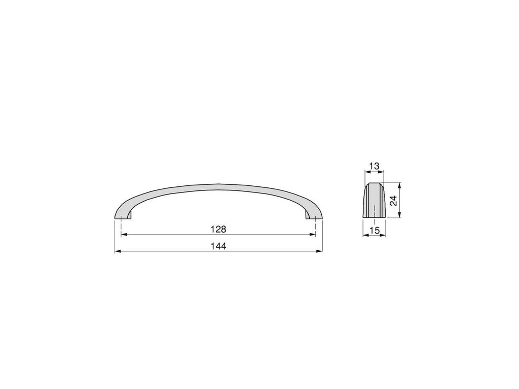 Emuca Lote de 25 tiradores para mueble Mombasa, L109mm, intereje 96mm, Zamak, Oro viejo