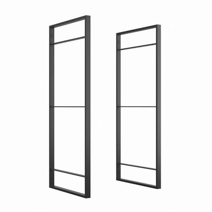 Emuca Juego de estructuras para estantería Lader, Acero, Pintado negro