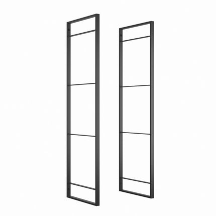 Emuca Juego de estructuras para estantería Lader, Acero, Pintado negro