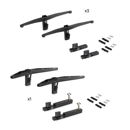 Emuca Kit de soportes para 3 estantes de madera y 1 módulo para la estructura Zero