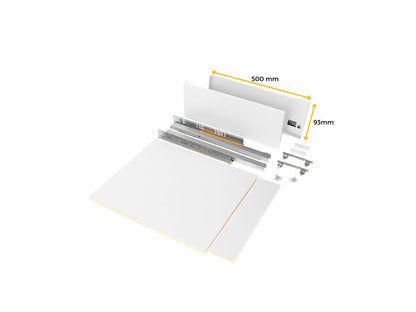 Juego de cajones para cocina baño Vertex altura 93mm con tableros incluidos