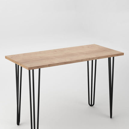 Emuca Conjunto de 4 pés Hairpin com 3 varões para mesa, altura 710 mm