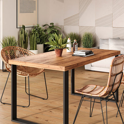 Emuca Conjunto de pés retangulares quadrados para mesa