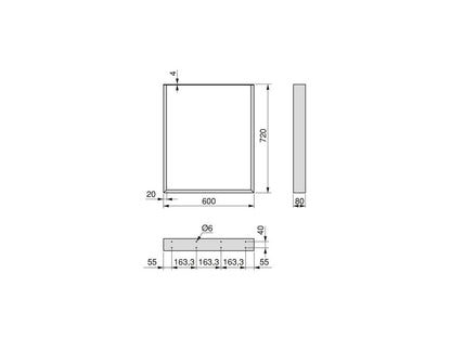 Emuca Juego de patas rectangulares Square para mesa