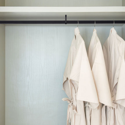 Emuca Lote de 2 barras para armario Silk de longitud 0.75m/1.15m con soportes, Aluminio