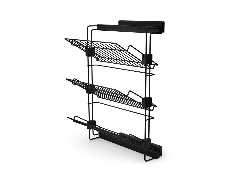 Removable side shoe rack, Mocha painted, Steel, 1 pc. 