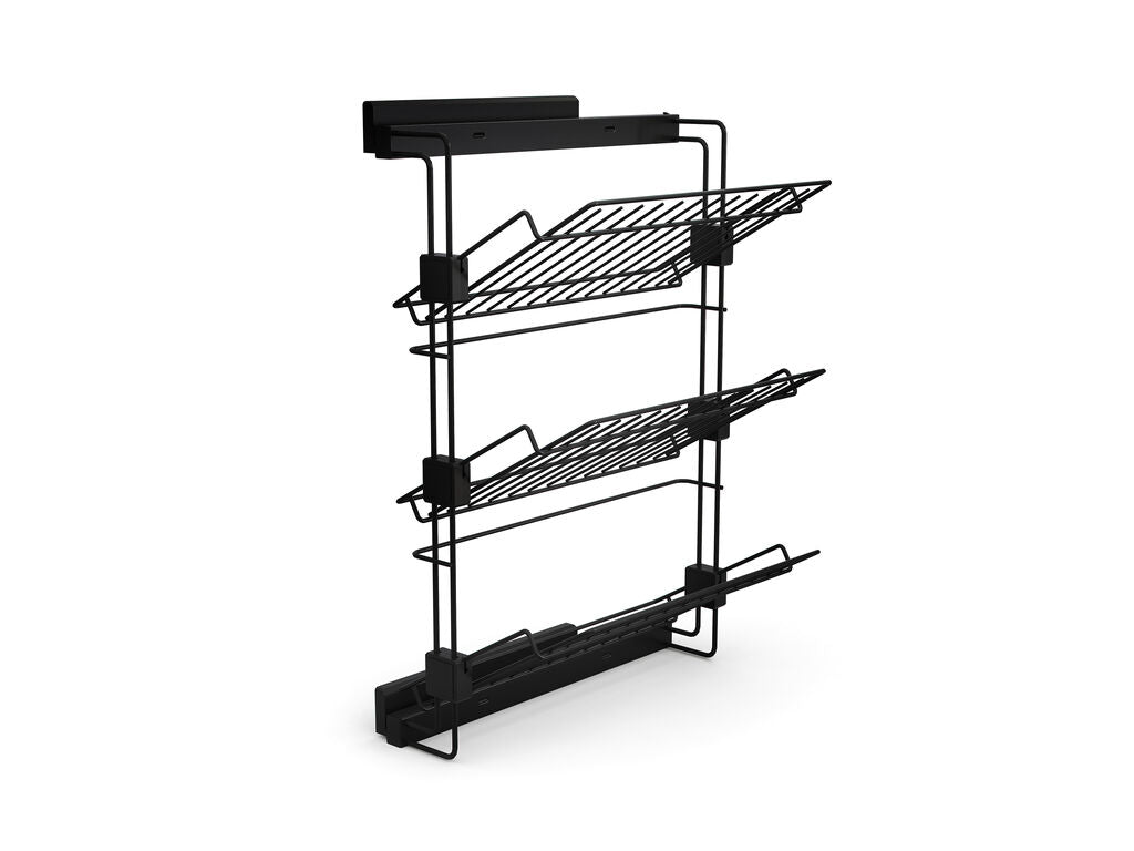 Removable side shoe rack, Mocha painted, Steel, 1 pc. 