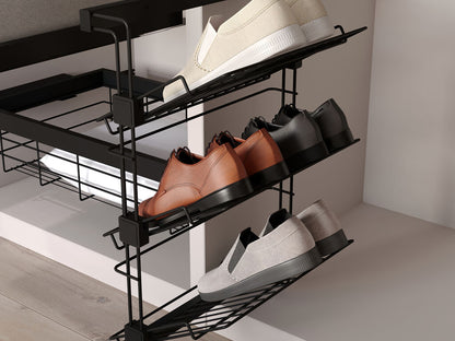 Removable side shoe rack, Mocha painted, Steel, 1 pc. 