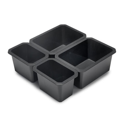 Emuca Kit de cubos organizadores para cajón de baño Tidy