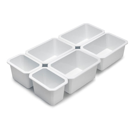 Emuca Kit de cubos organizadores para cajón de baño Tidy