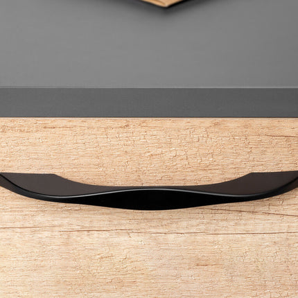 20 tiradores para mueble Varna, L181mm, intereje 160mm, Negro