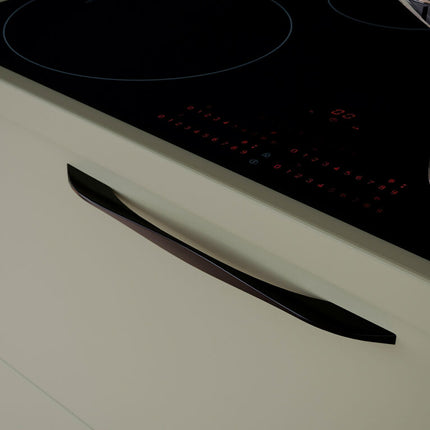 20 tiradores para mueble Varna, L181mm, intereje 160mm, Negro