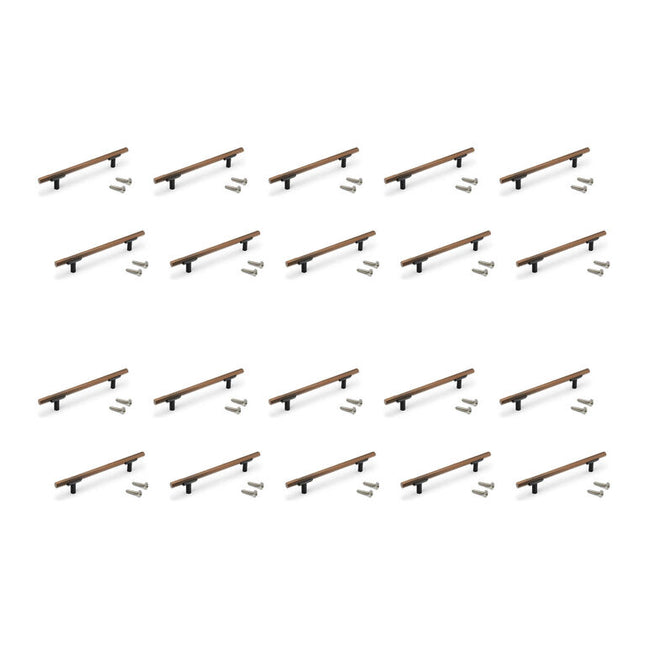 Emuca Set of 20 Riad furniture handles, L168mm, 128mm centre distance, Aluminium, Bronze