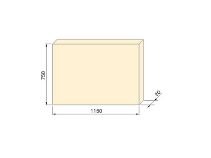 Emuca Shelf board, 600x200mm, thickness 30mm, Wood, Oak effect