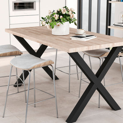 Tampo de mesa Emuca, 30 mm de espessura, carvalho/madeira branca