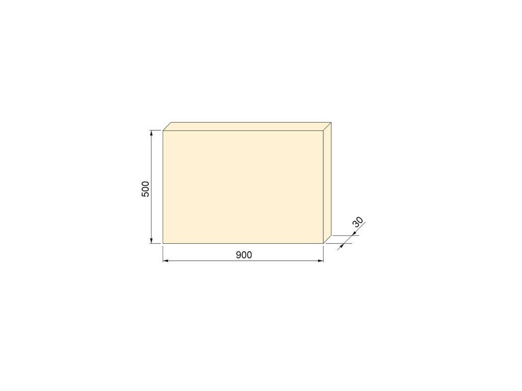 Emuca Shelf board, 600x200mm, thickness 30mm, Wood, Oak effect