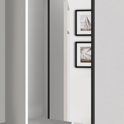 Emuca Espejo extraíble para interior de armario Plástico y Aluminio