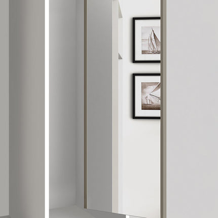 Emuca Espejo extraíble para interior de armario Plástico y Aluminio