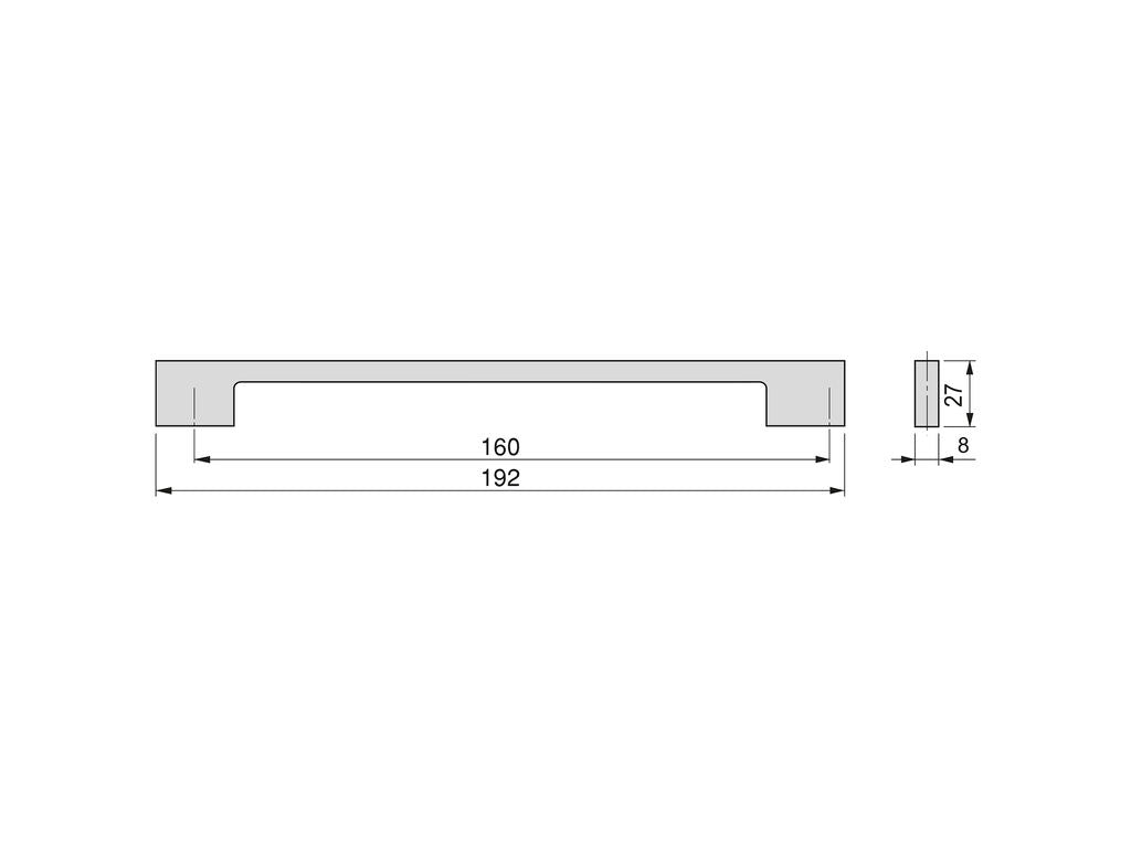 Emuca Lote de 20 tiradores para mueble Montreal, intereje 128mm, Zamak, Níquel satinado