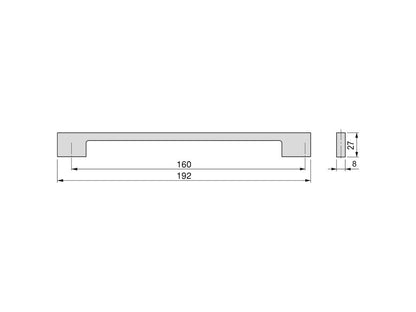 Emuca Lote de 20 tiradores para mueble Montreal, intereje 128mm, Zamak, Níquel satinado